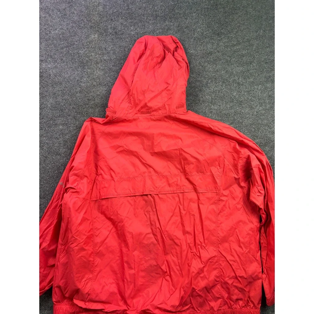 Columbia Windbreaker Jacket Women 3X Pink Full Zip Hooded Mesh Lined Lightweight
